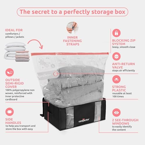 Compactor XXL Vacuum Storage Bag & Semi-Rigid Box, Closet Organizer, 210L - Image 6