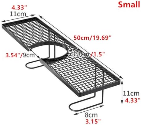 Sink Organizer Rack,No-Drill Freestanding Carbon Steel Faucet Storage Shelf, Washbasin Shelf, Tool-Free Organizer, Space-Saving Bathroom Countertop Organizer, Easy Drainage New (Black) - Image 6