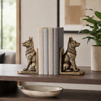 Dog Bookends Set of 2, Antique Gold Resin Dog Book Ends, Decorative Animal Bookends for Bookshelf, Office Desk, Library Shelf, Home Decor and Dog Lover Gifts (Gold) - Image 5