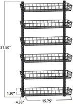 SWOMMOLY Adjustable Wall Mount Spice Rack, 6-Tier Dual-use (Multi-use) Organizer, Black - Image 6