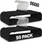 ZAKUTO Velvet Pants Hangers 50 Pack – Non-Slip Space Saving with 20 Hooks by ZAKUTO