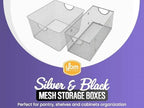 YBM HOME Kitchen Pantry Organizer Wire Baskets for Shelves, Cabinets, Pantry, Countertop, Mesh Open Storage Bin Metal Basket for Organizing Food Supplies, 6 Pack, 14.5x9.25x7 - Image 2