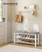 SONGMICS Shoe Bench, Storage Bench, Entryway Bench with Cushion - Image 2