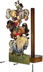 British Fun Toilet Roll Storage & Kitchen Towel Holder Wooden Stand | Thelwell Riding School | Novelty Kitchen & Bathroom Decor & Accessories | A Delightful Equestrian Home Gift for Girls & Women. - Image 6