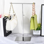 uxcell Purse Display Stand T Shaped Metal Adjustable Handbag Rack Double Hook Holder Necklace Organizer for Home Boutique Store - Gold - Image 6
