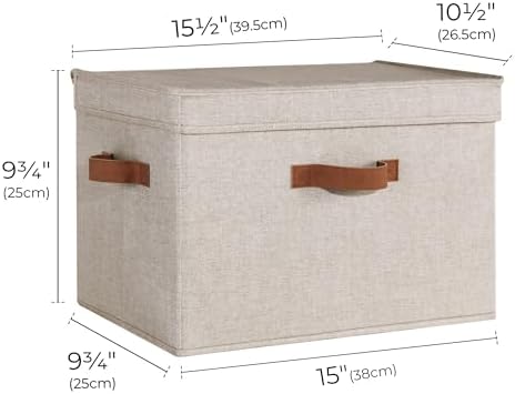 StorageWorks Fabric Storage Bins with Lids, Closet Storage Bins - Image 2