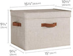StorageWorks Fabric Storage Bins with Lids, Closet Storage Bins - Image 2