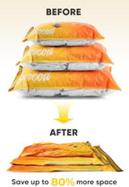 Travel Vacuum Bags with Pump, 15 Pack Vacuum Storage Bags for Clothing, Brushless Motor Type-C Rechargeable Pump, Compression Packing Bags for Travel, Suitcase, Closet and Home Storage, Yellow - Image 3