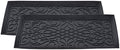 Superio Rubber Boot & Shoe Tray, 34 x 14 x 2 Rectangle, Heavy Duty, Protects Floors from Water and Dirt, Waterproof for All Weather Indoor Outdoor Use, Black (2) by Superio