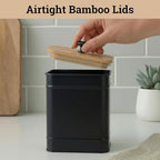 Kitchen Canisters for Countertop Set of 4 w/ Chalkboard Labels & Marker Pen - Image 4