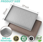 SIKADEER Waterproof Under Sink Mat 37" x 22" Silicone Mat Cabinet Protector - Image 3