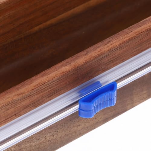 Wooden Cling Wraps Holder with Slide Cutter Storage Box - Image 3