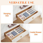 Briwooody 3 Pcs Hanging Sliding Drawer Tray with Adjustable Dividers - Image 4