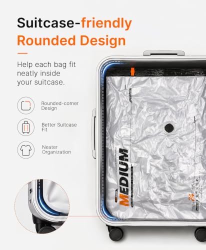 Vacbird 10-Pack Large Vacuum Storage Bags with USB & Battery 2-in-1 Rechargeable Cordless Pump, Space Saver Seal Bags for Home Organization, Bedding, Blankets and Clothing - Image 6
