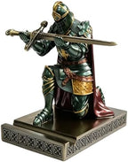 Knight Pen Holder Desk Organizer Office Decor Letter Opener for Desk Green - Image 5