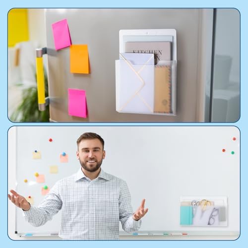 Fuutreo Magnetic Wall File Holder,6pcs,Clear,Horizontal & Vertical - Image 5