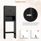Garvee Over The Toilet Storage Cabinet with Adjustable Shelf, Black - Image 6