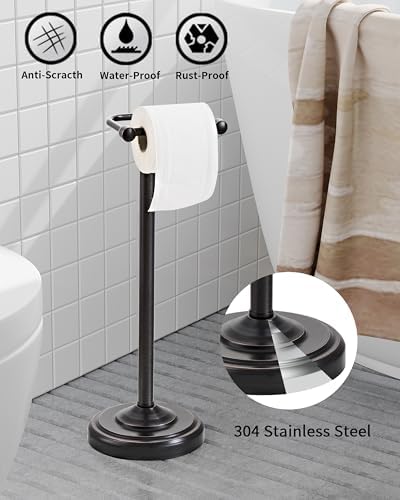 Toilet Paper Holder Stand Oil Rubbed Bronze Stainless Steel - Image 3