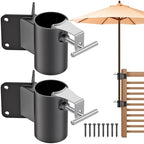 Deck Railing Umbrella Holder, Corner Mount Stand for 1-2" Poles by Lifeswell
