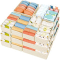 DIMJ Drawer Organizer Clothes 18 Pack - Foldable Baby Organizers and Storage & Dresser Organizer for Bedroom, Closet - Nursery Organization Dresser Dividers for underwear, Sock,Bra, Belt, Tie, Beige by DiMJ