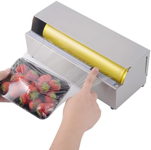 12 Inch Plastic Wrap Dispenser with Cutter - Drop-in Stainless Steel Foil Organizer Fits 12 Inch Rolls, Space-Saving Cling Film Holder for Home Kitchen and Small Bakery - Image 4