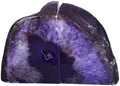 AMOYSTONE Purple Agate Bookends Durable Crystal Book Ends for Study Shelves by AMOYSTONE%C2%AE