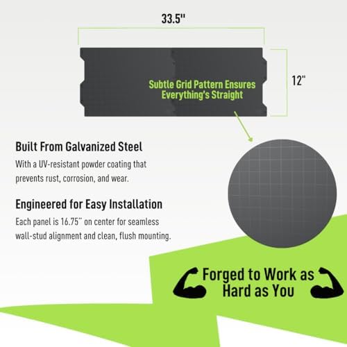 GATOR MAGNETICS 2 Pack Steel Wall Panels 16.75 x 12 in, Garage Organizer - Image 2