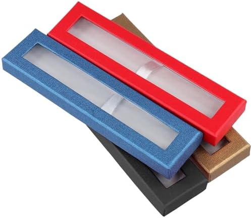 40 PCS Empty Pen Present Box, Colored Pen Presentation Display Box with Clear Lid and Cushion, Pen Gift Box for Business, Birthday Souvenir, Office Supplies - Image 6