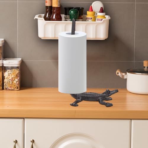 BRASSTAR Cast Iron Crocodile Paper Towel Holder - Image 7