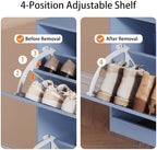 Blue Hidden Shoe Storage Cabinet for Entryway with 4 Flip Drawers - Image 3