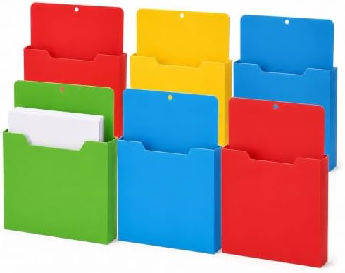 Magnetic File Holder, A4 Wall Organizer for Classroom Whiteboards (6PCS) by Unknown
