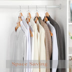 TOPIA HANGER Wooden Hangers 30 Pack, Space Saving Coat Hanger with 360° Swivel Cascading Ring Hook, Non Slip Pants Bar and Shoulder Notches for Camisole, Jacket, Suit, Clothes Hangers -CT62N30 - Image 6