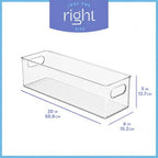 primebox Plastic Food Storage 2 Pack Clear Container Bin with Handles for Organizing Kitchen, Pantry, Refrigerator, Freezer, Pantry, Cabinet, Closet, Bathroom. 20”x6”x5” - Image 3