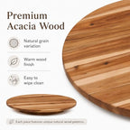 Acacia Wood Lazy Susan Turntable Organizer, 18 Inch - Image 5