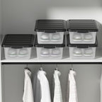 14 L Clear Storage Box with Black Lid, Medium-14 Quart, 2 Packs - Image 4
