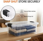 Superio Storage Bins with Lids, Clear Plastic Containers for Organizing, Stackable Totes, BPA Free, Odor Free, Organizer Boxes for Home, and Dorm (3 Pack, 22.75 Qt) - Image 6