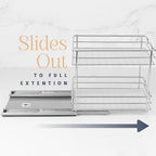 Pull Out Spice Rack for Cabinet, Spice Organizer 8-1/2"W x10-3/8"D x8-7/8"H - Image 4