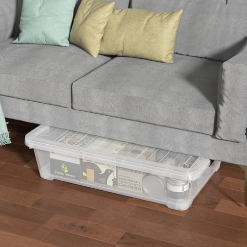 Rosebloom 40 Quart Clear Plastic Underbed Storage Bins with Lid, 3 Packs - Image 7