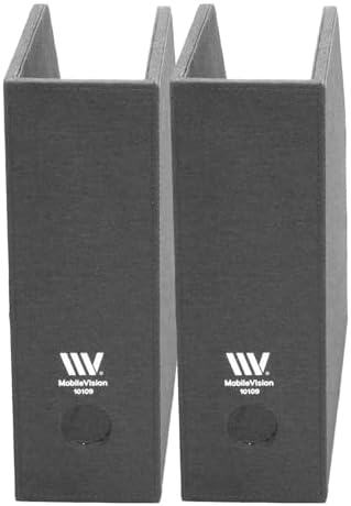 MobileVision Executive Grey Cloth Fabric Vertical File Holders - 2 Piece Combo - Image 4