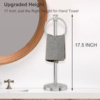 Hoimpro Hand Towel Holder Stand Free Standing Towel Bar Polished Chrome - Image 2