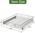 LOVMOR Pull Out Cabinet Organizer 20"W x 21"D, Kitchen Cabinet Pull Out Shelves Slide Out Storage… - Image 3