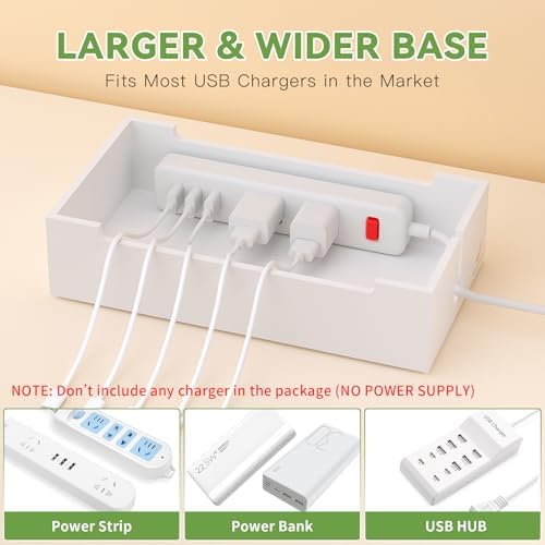 Pezin & Hulin Charger Station Organizer, No Power Charging Supply-White - Image 6