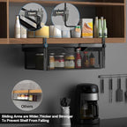 AmonHouseware 2Pack Under Shelf Basket Storage,Adjustable Hanging Arm,Black - Image 4