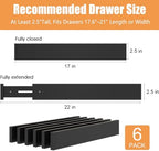 Bamboo Drawer Dividers, Adjustable Drawer Organizers, Fits 17.6–21" Drawers - Image 3