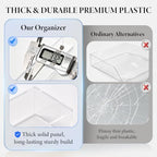 Clear Stackable Storage Drawers Set of 4 Bathroom Makeup Organizer Bins - Image 4