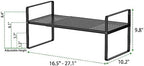 Expandable Storage Shelf, Stackable Organizer Rack, Black Large 3 PK - Image 2