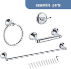 Classic Bathroom Hardware Accessory 4-piece Set,Chrome - Image 7