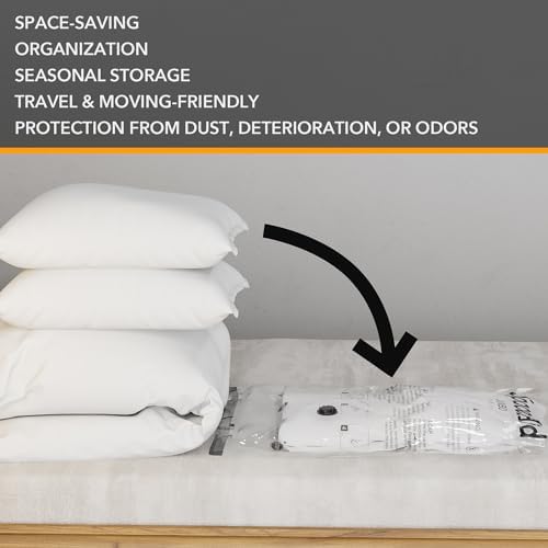 SpaceAid 14 Pack Vacuum Storage Bags with Electric Air Pump, Space Saver Sealer Compression Bags for Comforters, Blankets, Pillows, Bedding, Clothes (4 Jumbo/4 Large/3 Medium/3 Small) - Image 2