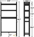 Homykic Over The Toilet Storage, 3-Tier Bamboo Bathroom Shelf, Black - Image 3