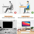 YGYQZ Adjustable Monitor Stand Riser, 7.67"×19.3" Dual Monitor Desk Stand - Image 3